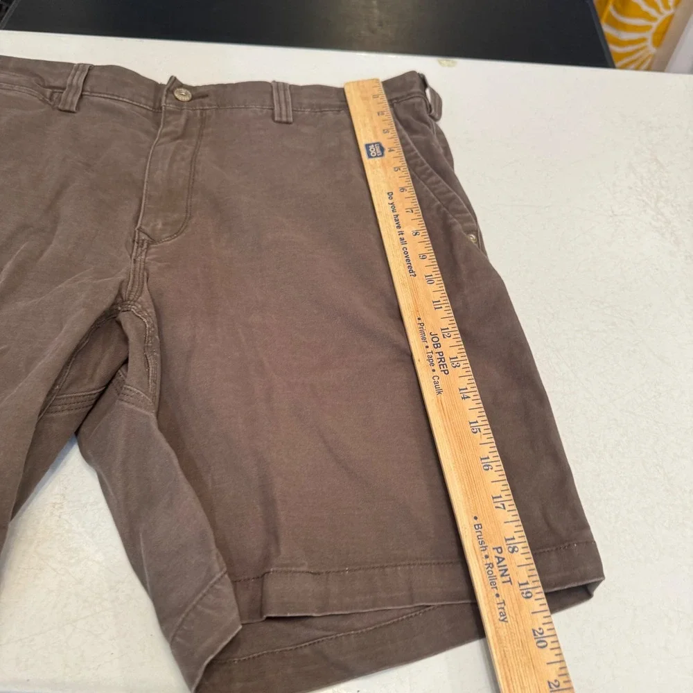 Duluth Trading Co Shorts Mens 36 Brown Flex Ballroom Khakis Relaxed Fit 5540